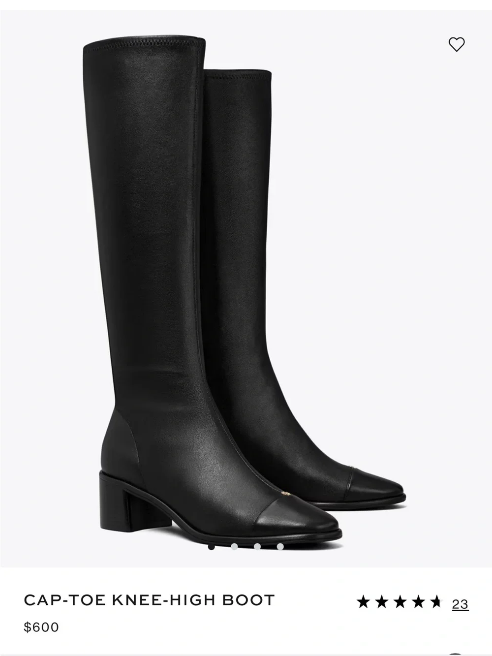 Tory Burch Black Leather Turnlock Riding Over-the-Knee Boots